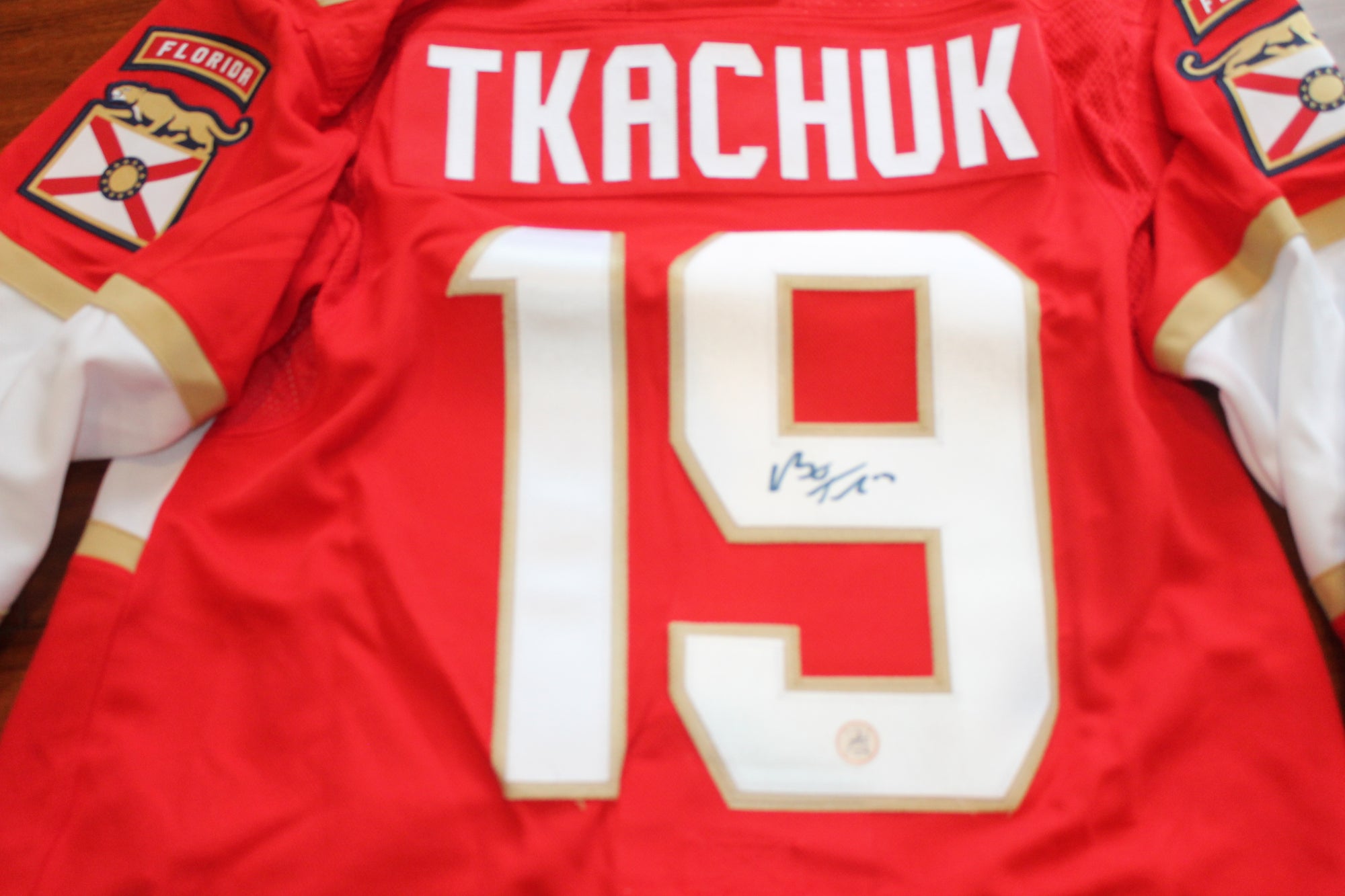 Matthew Tkachuk Autographed Florida Panthers Adidas Pro Home Jersey
