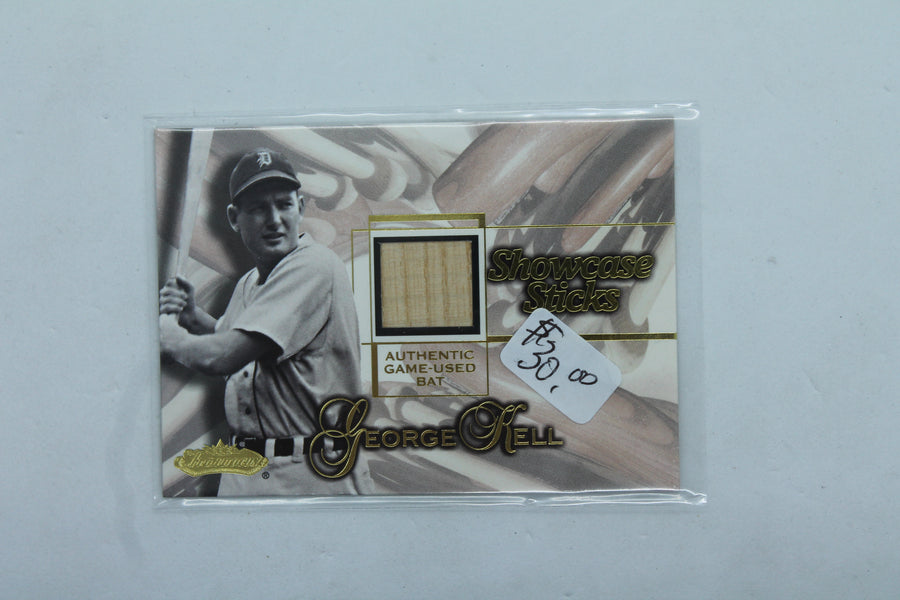 George Kell 2001 Fleer Showcase - Showcase Sticks Bat Card