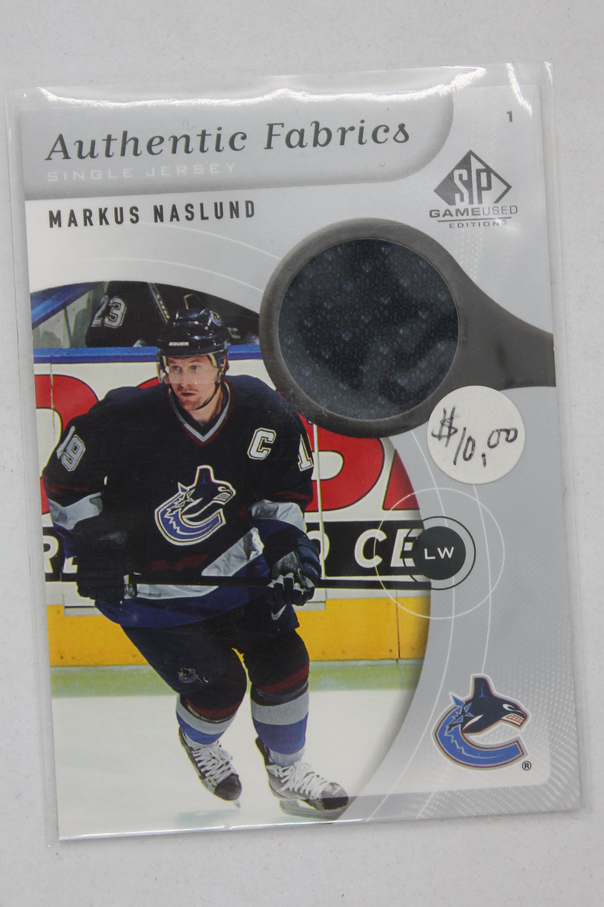 Markus Naslund 2005-06 SP Game Used Edition - Authentic Fabrics #AF-MN Jersey Card