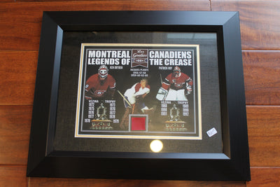 NHL Montreal Canadiens Legends of the Crease - Dryden, Plante and Roy - Piece of Seat from Forum