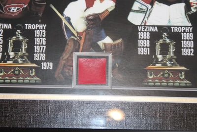 NHL Montreal Canadiens Legends of the Crease - Dryden, Plante and Roy - Piece of Seat from Forum