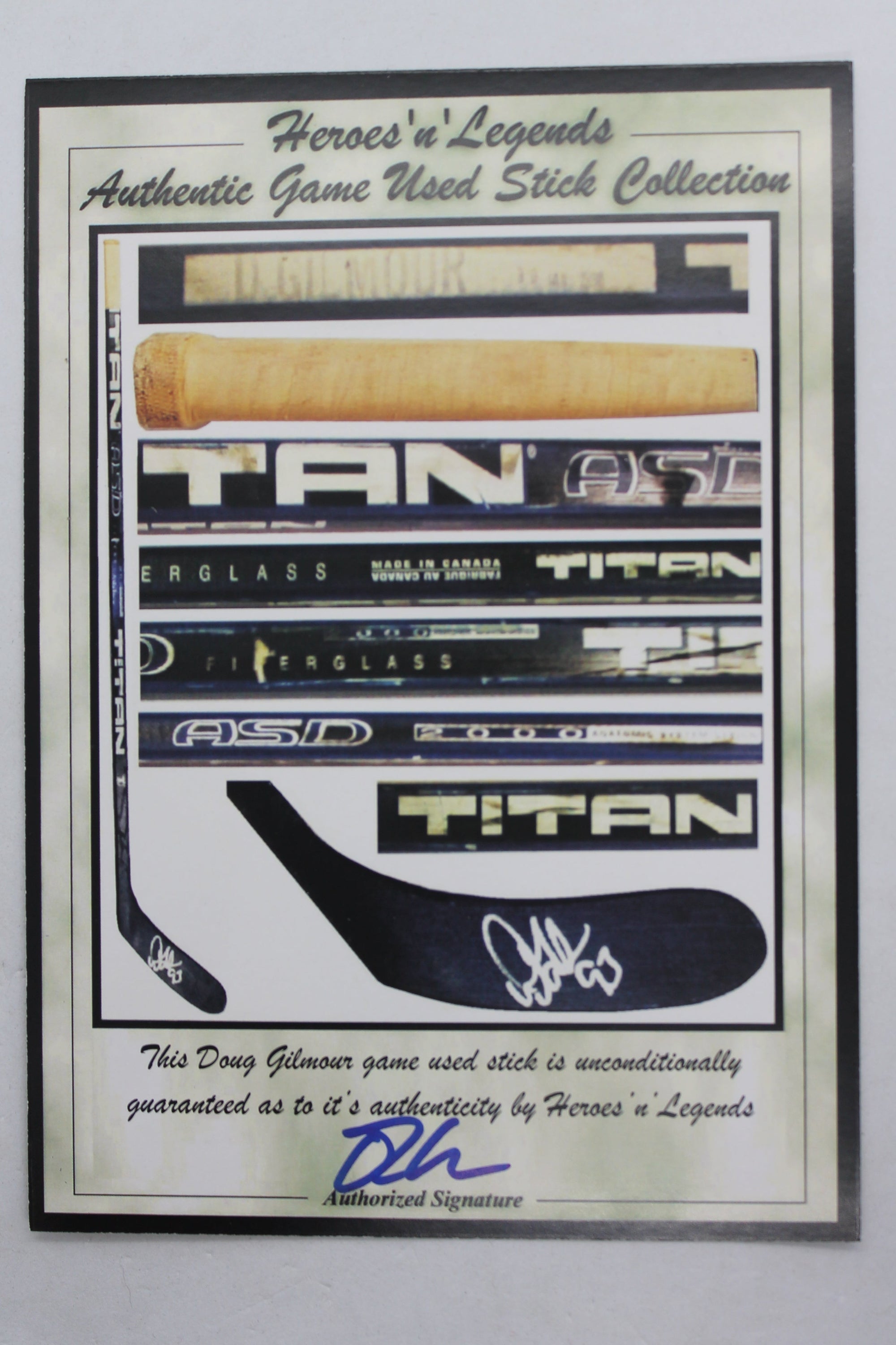 NHL Toronto Maple Leafs Captains - Sittler, Gilmour & Clark - Pieces of Game-Used Sticks
