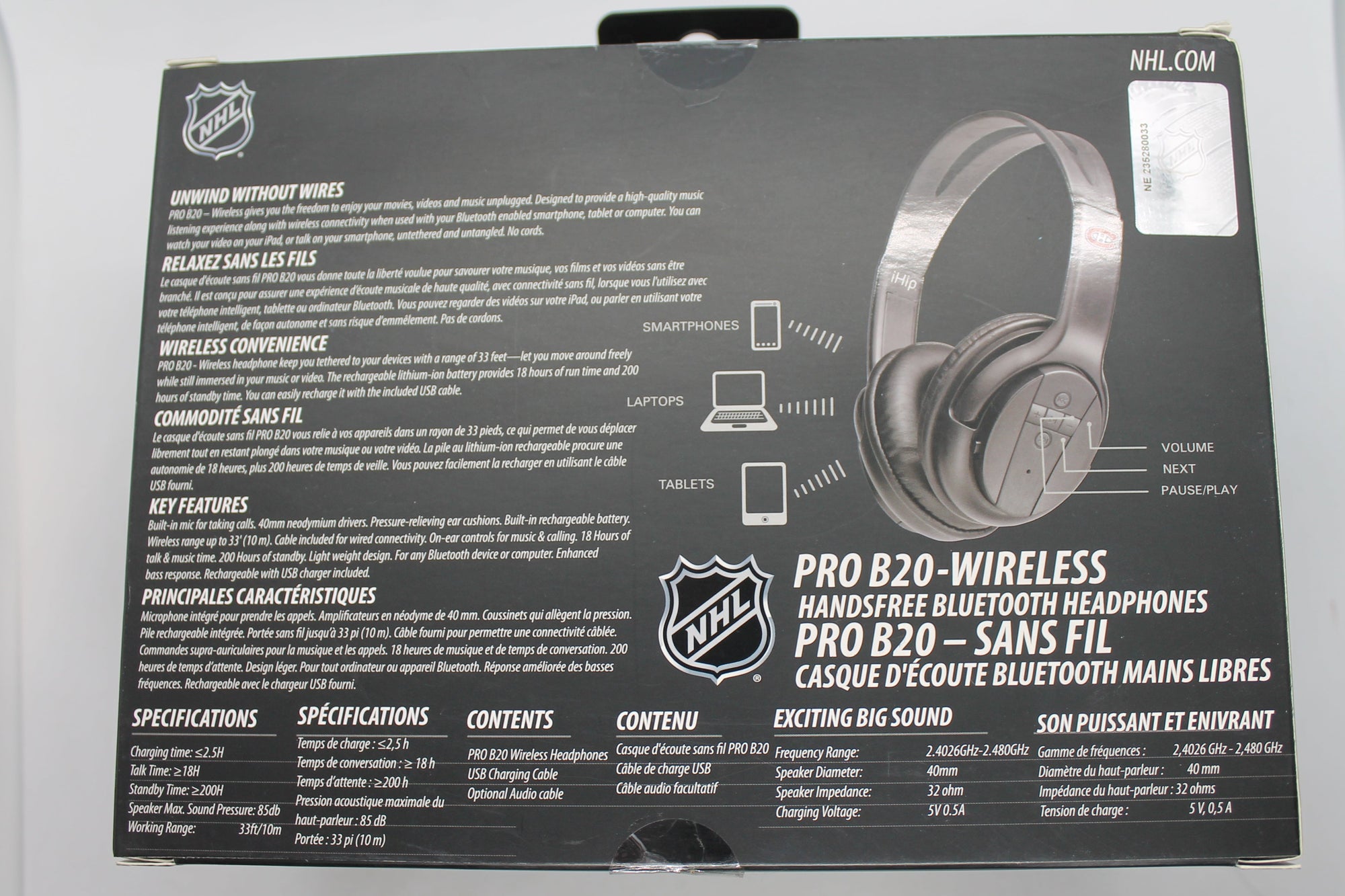 NHL Montreal Canadiens iHip Handsfree Bluetooth Headphones