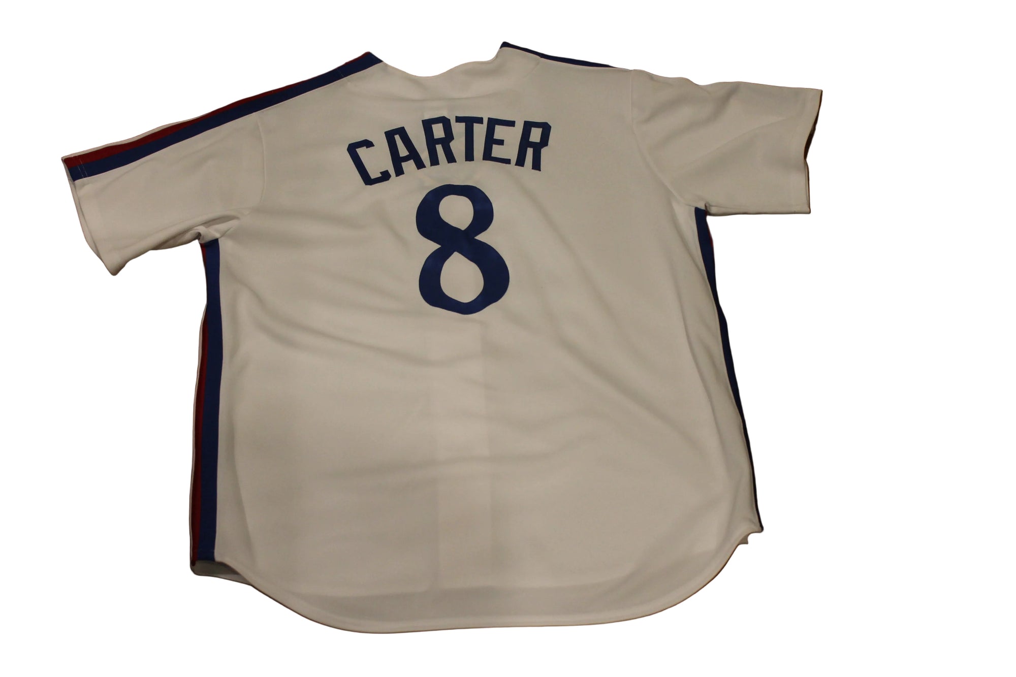 MLB Montreal Expos Gary Carter #8 Men's Majestic Cooperstown Collection Baseball Jersey - XLarge