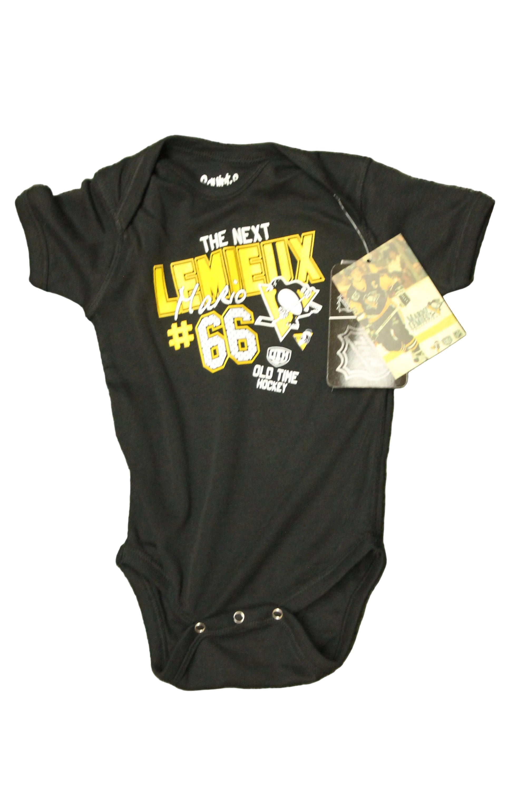 NHL Pittsburgh Penguins Old Time Hockey Mario Lemieux #66 Infant Onesie