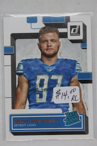 Aidan Hutchinson 2022 Panini Donruss Rated Rookie Rookie Card