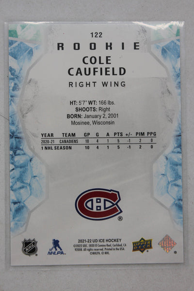 Cole Caufield 2021-22 Upper Deck Ice Rookie Rookie Card