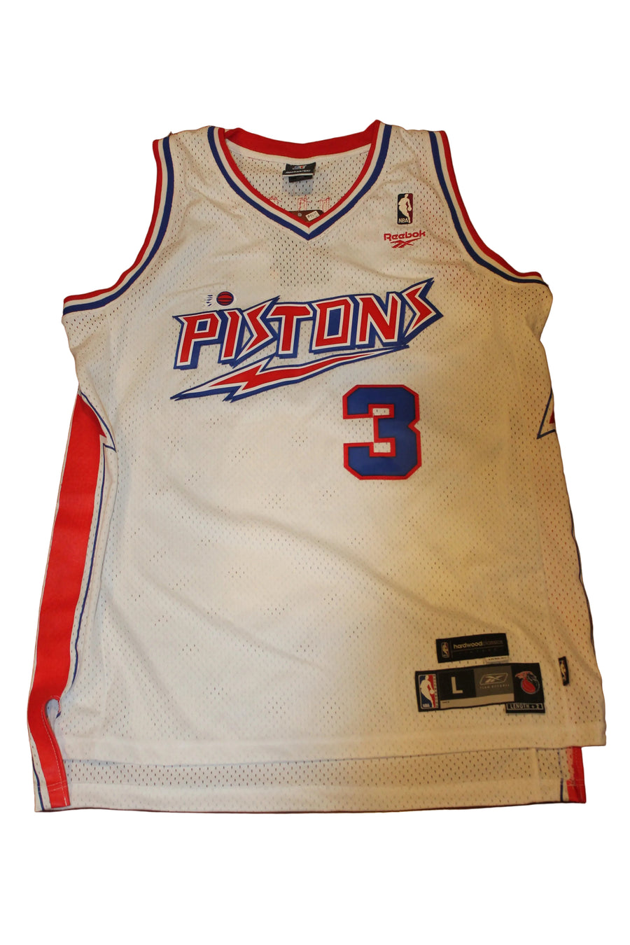 NBA Detroit Pistons Men's Reebok Ben Wallace Hardwood Classics #3 Jersey - Large