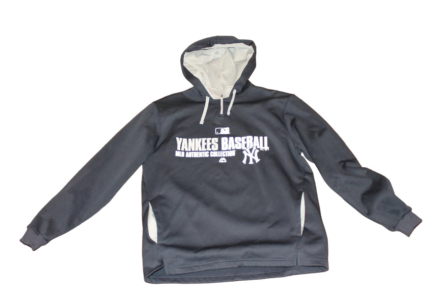MLB New York Yankees Therma Base 1/4 Zip Hoodie - Majestic Authentic Collection