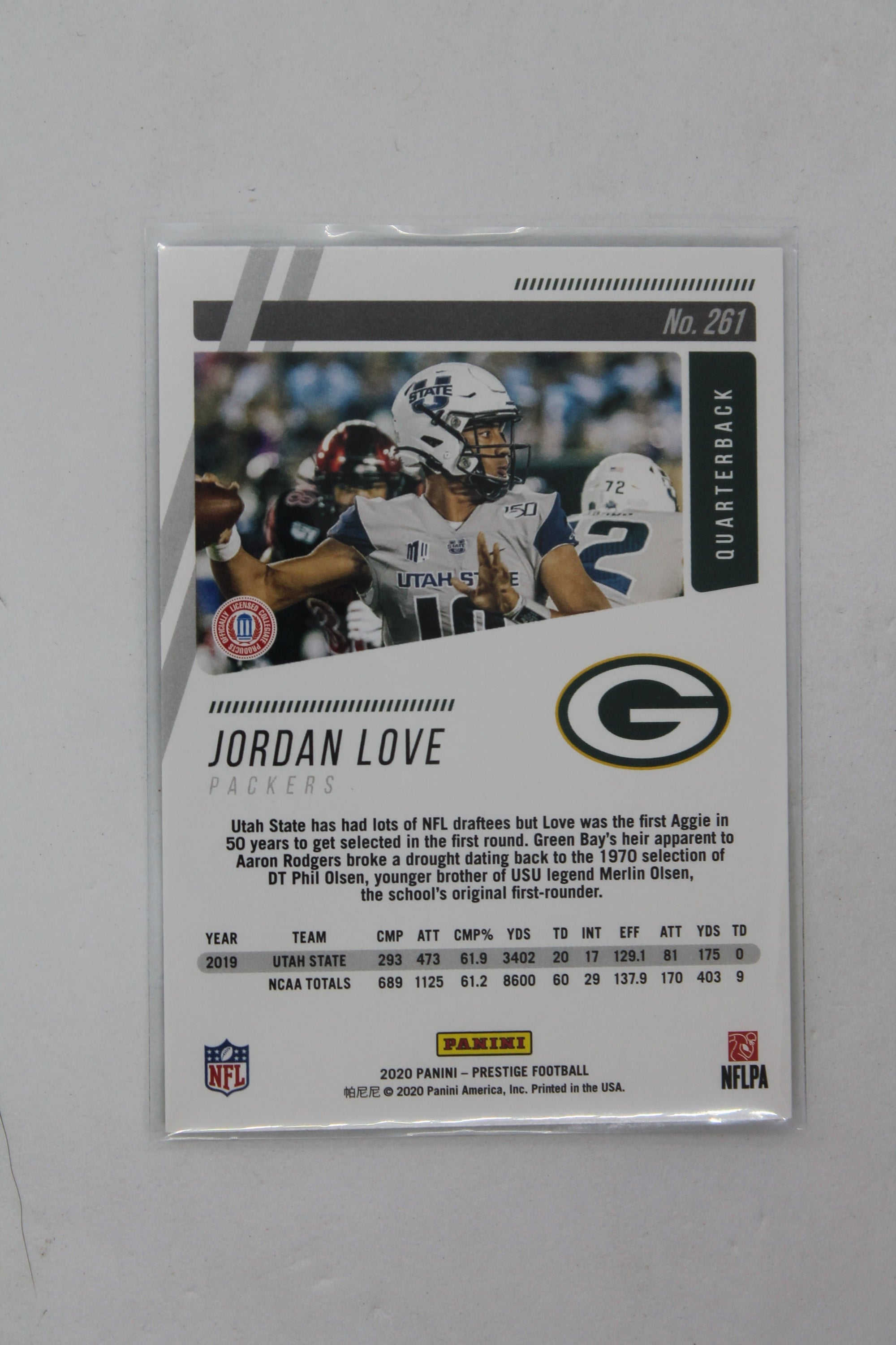 Jordan Love Panini Prestige Rookie Card