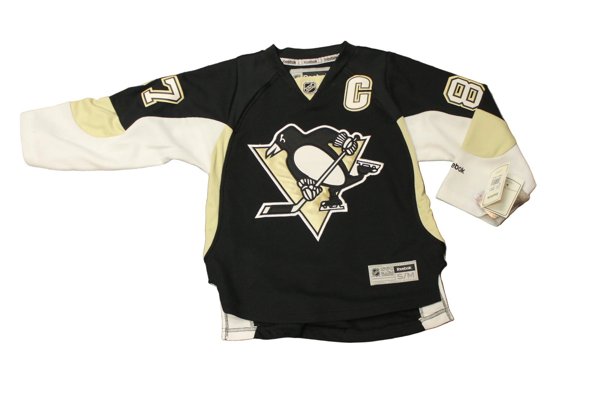 NHL Pittsburgh Penguins Reebok Youth S/M Crosby Premier Old Style Jersey