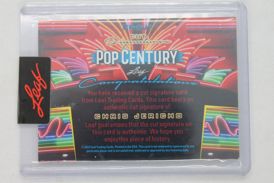 Chris Jericho 2023 Leaf Metal Pop Century Cut Autograph SP - AEW WWE