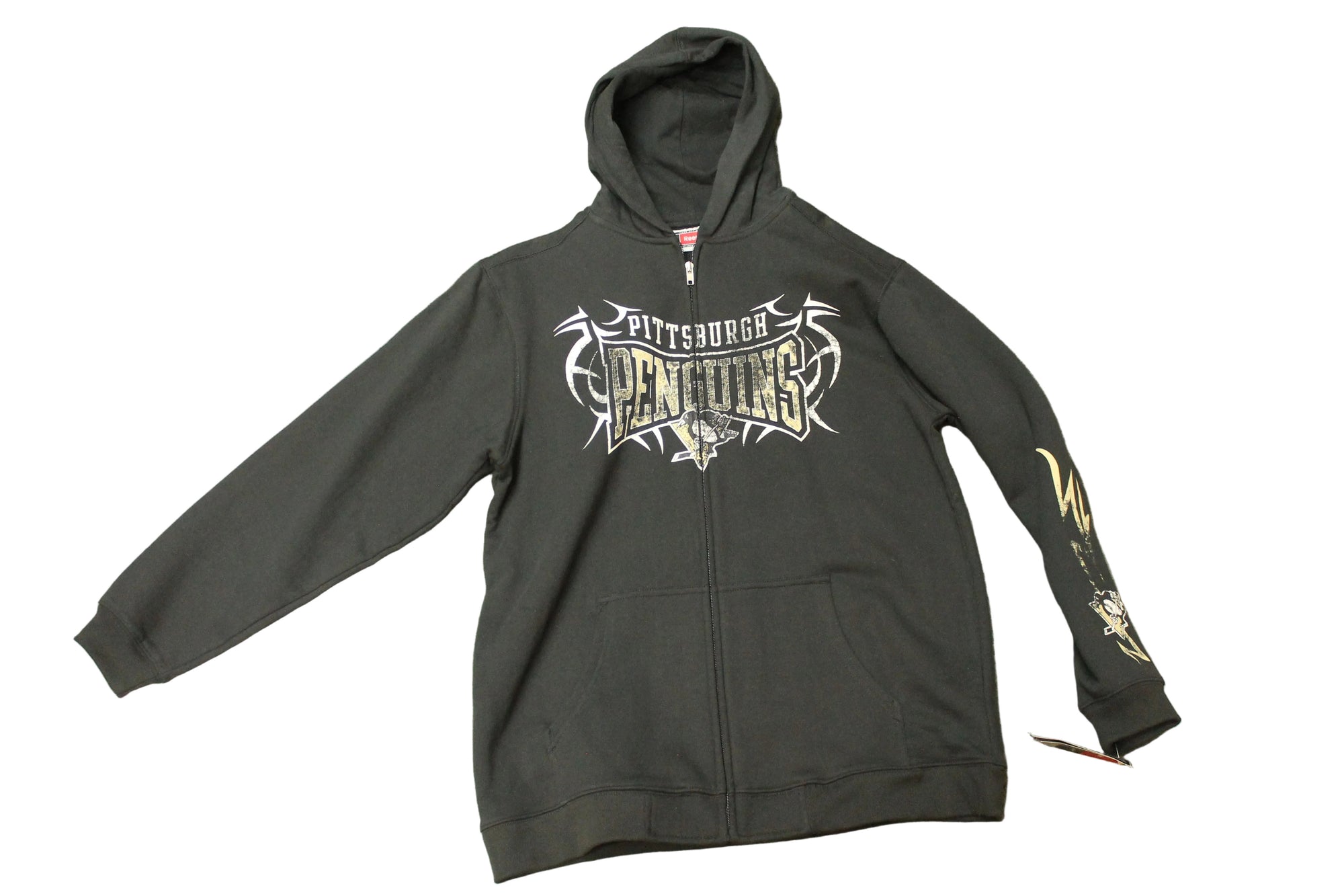 NHL Pittsburgh Penguins Reebok Youth Zip-Up Vintage Hoodie - Youth XLarge