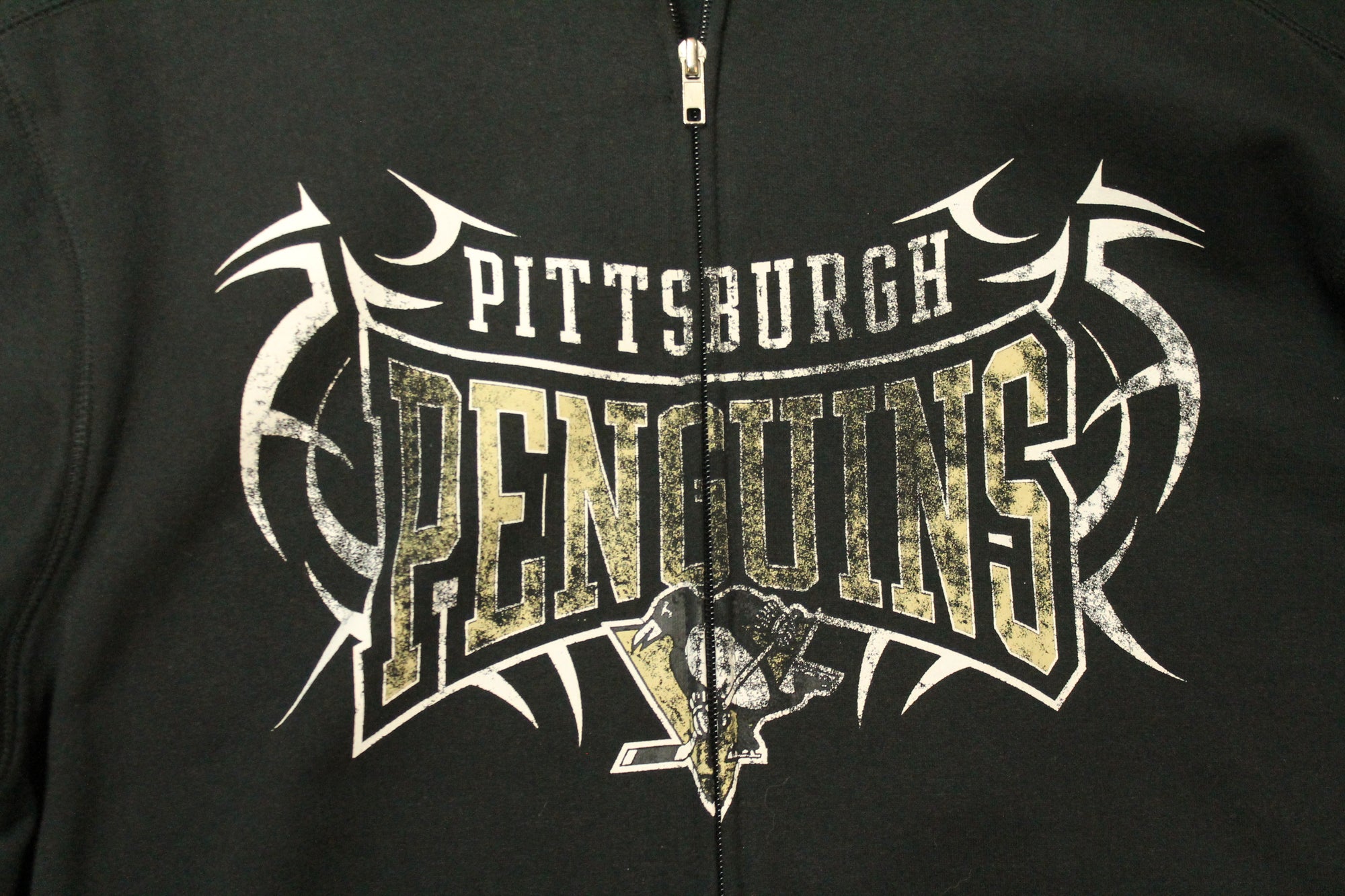 NHL Pittsburgh Penguins Reebok Youth Zip-Up Vintage Hoodie - Youth XLarge