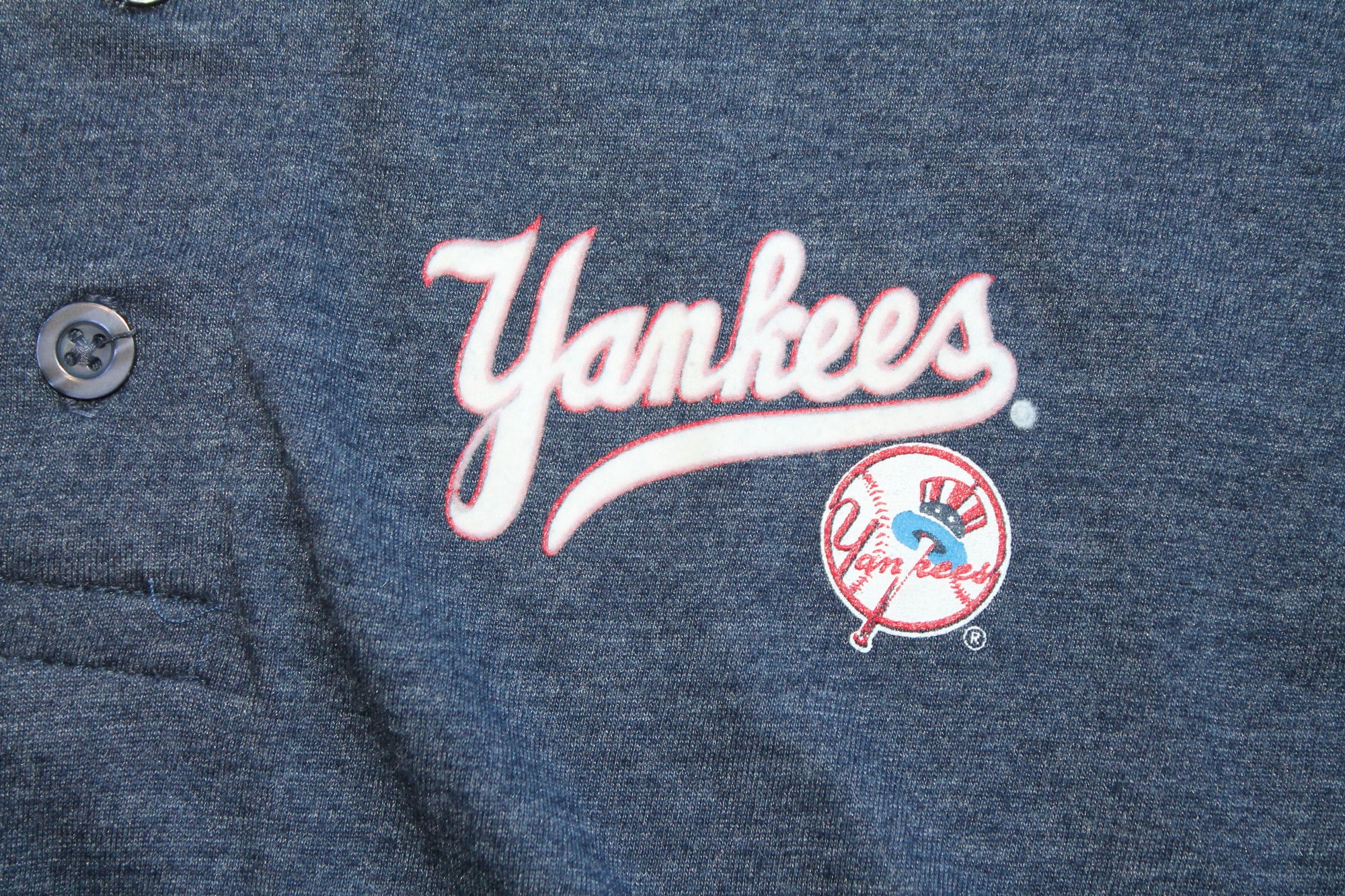 MLB New York Yankees Men's Golf Shirt - Majestic Cooperstown Collection - Large