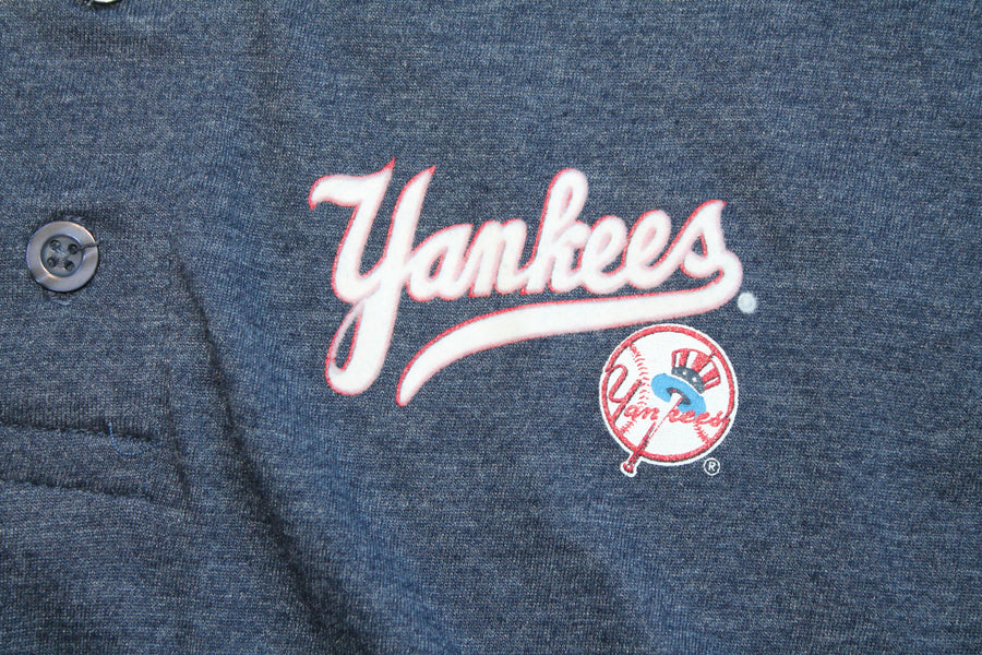 MLB New York Yankees Men's Golf Shirt - Majestic Cooperstown Collection - Large