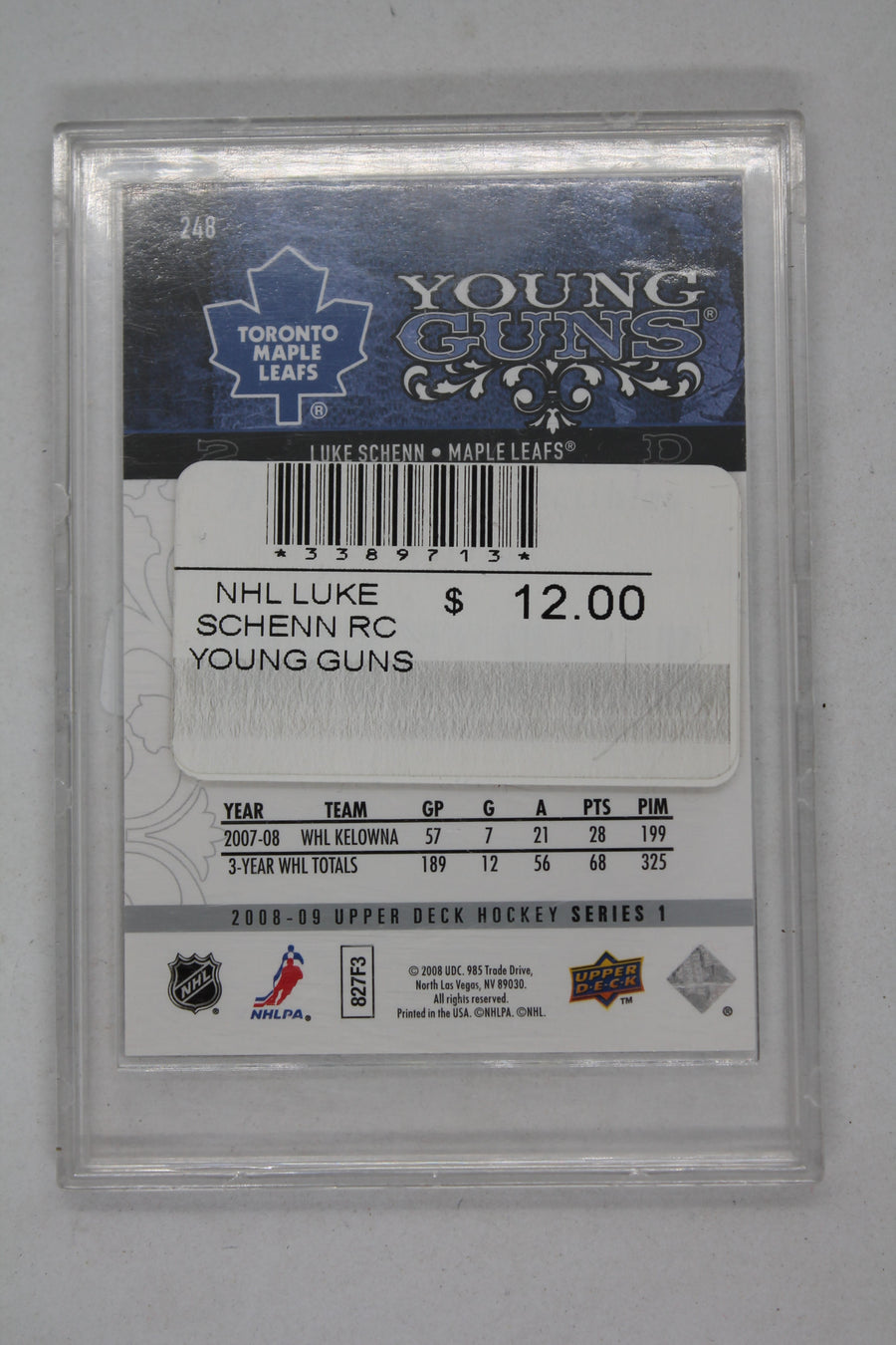 Luke Schenn 2008-09 Upper Deck Young Guns Rookie Card