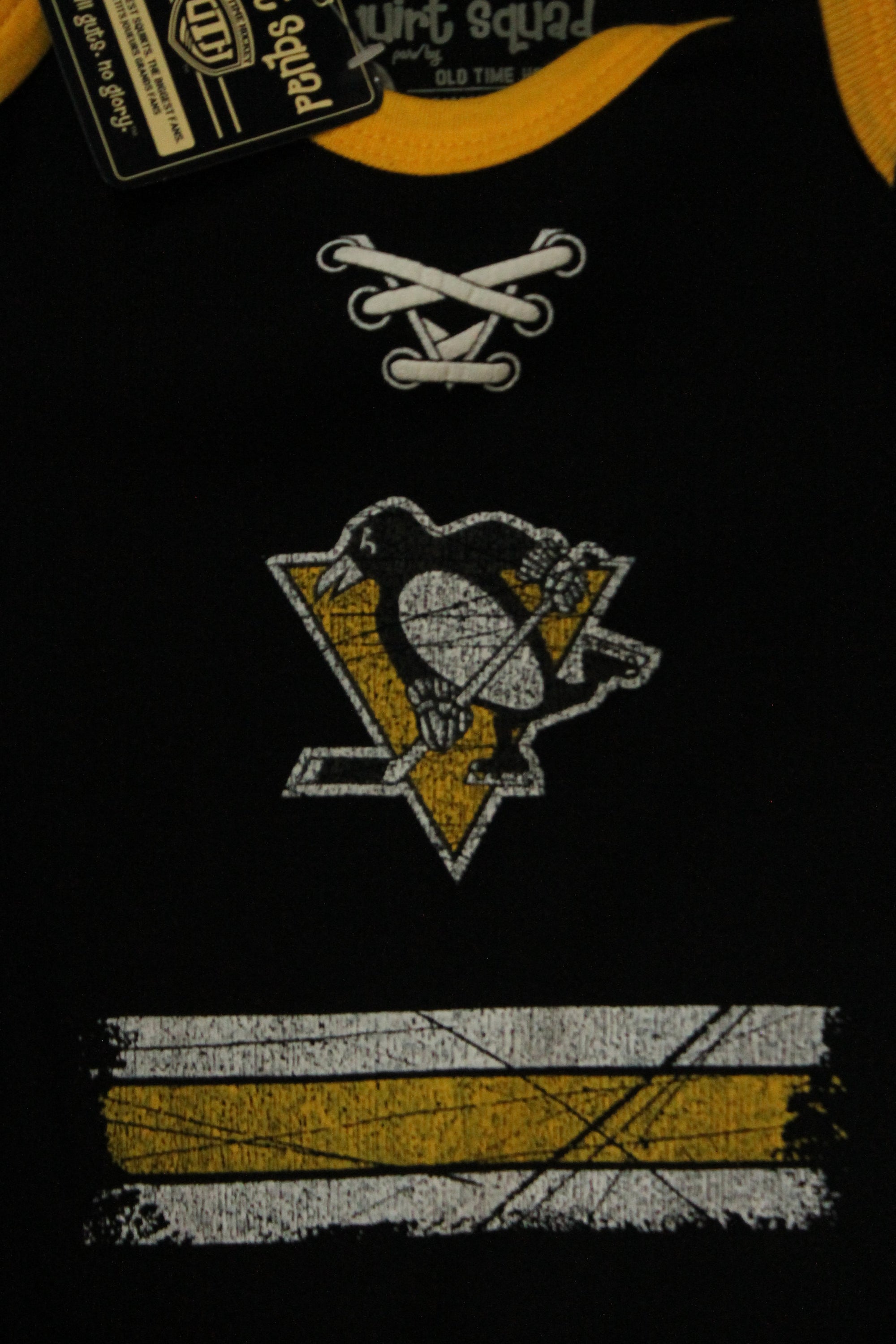 NHL Pittsburgh Penguins Old Time Hockey 3 piece Infant Creeper Set
