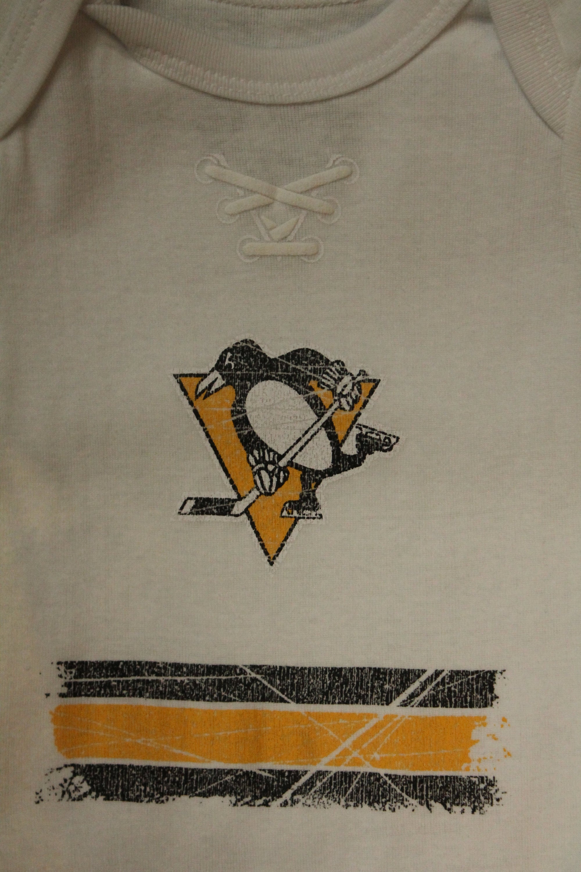 NHL Pittsburgh Penguins Old Time Hockey 3 piece Infant Creeper Set