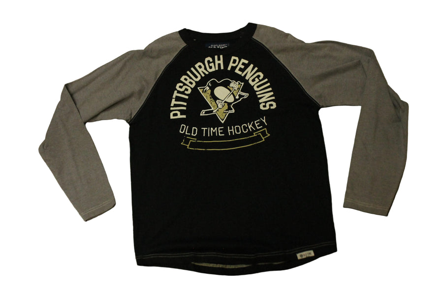 NHL Pittsburgh Penguins Old Time Hockey Youth Long Sleeve Tee - Youth XLarge