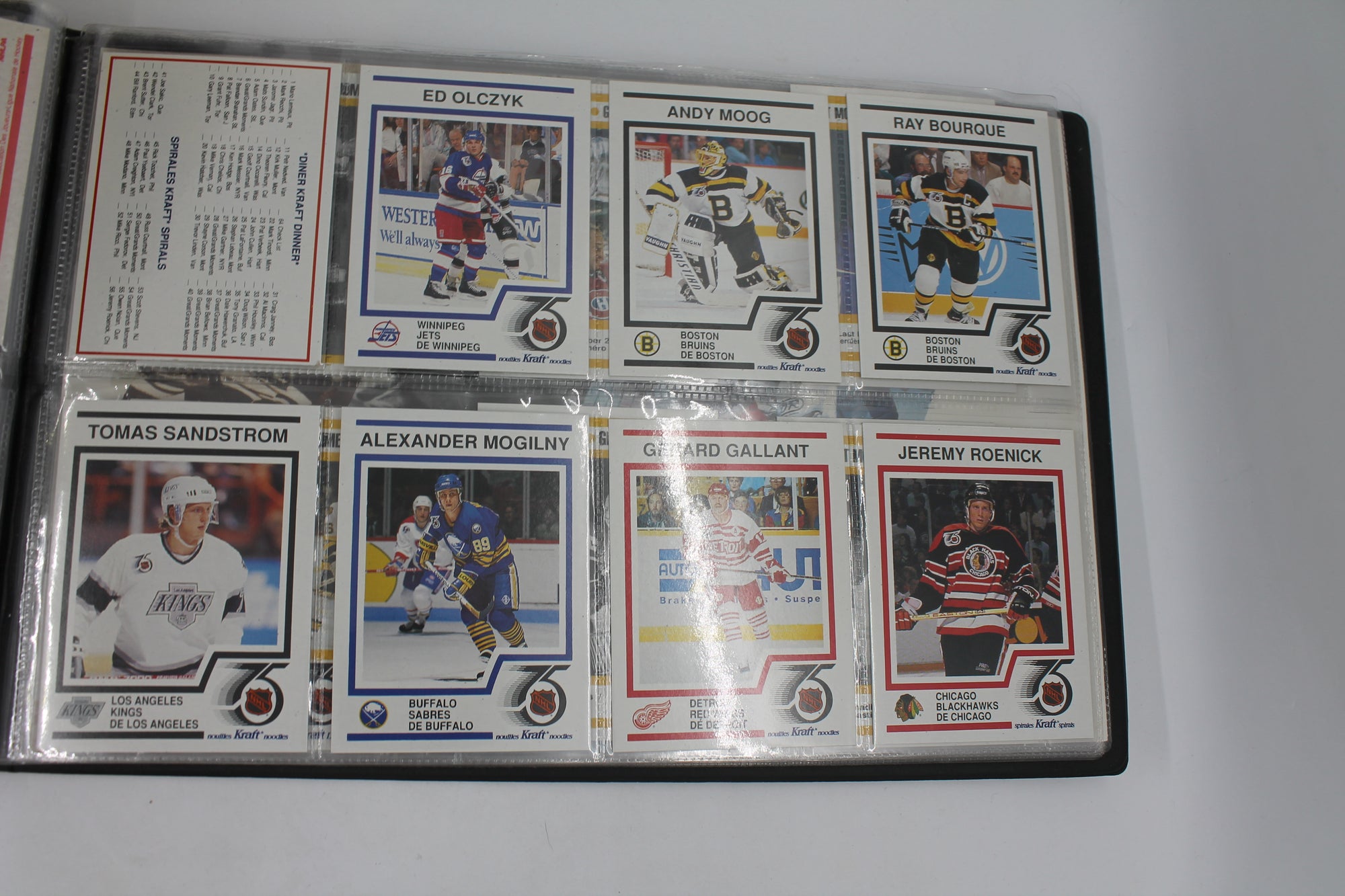 1991-92 NHL 75th. Anniversary Kraft Hockey Full 88/88 Cards Set + Album