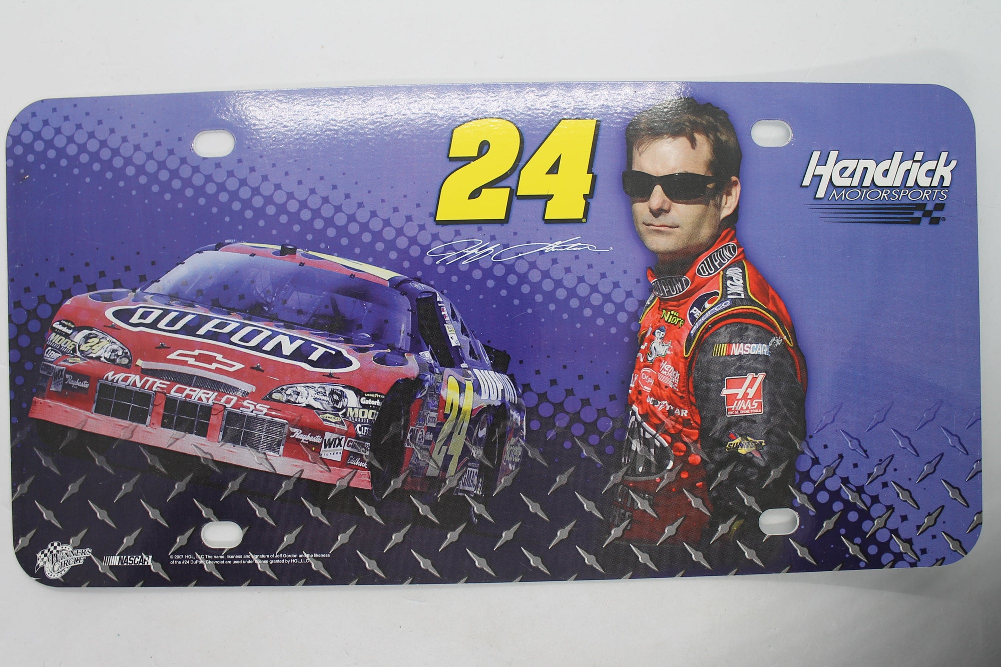 Jeff Gordon #24 Dupont Plastic License Plate Nascar