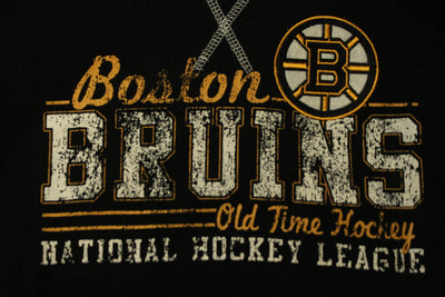 NHL Boston Bruins Old Time Hockey Youth Johnson Long Sleeve Tee - Small