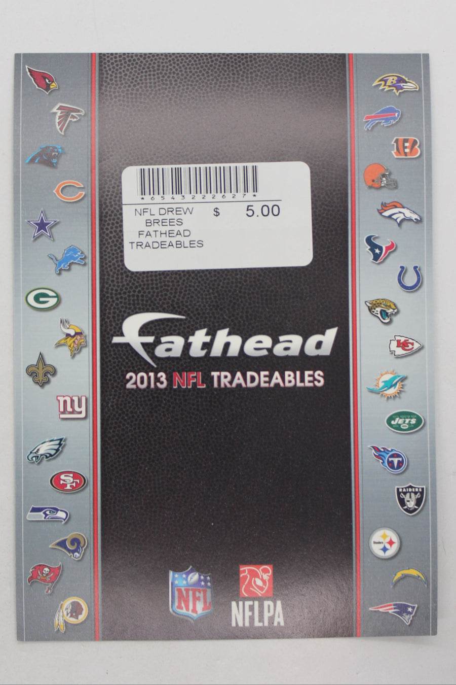 NFL New Orlean Saints Drew Brees 2013 Fathead Tradeables (5 inches x 7 inches)