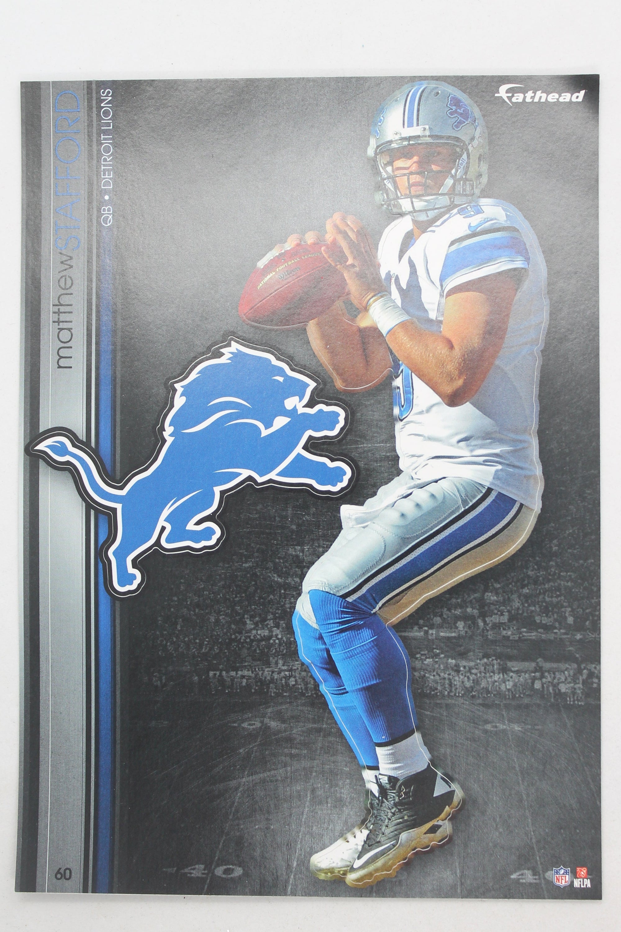NFL Detroit Lions Matthew Stafford 2013 Fathead Tradeables (5 inches x 7 inches)