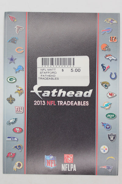 NFL Detroit Lions Matthew Stafford 2013 Fathead Tradeables (5 inches x 7 inches)