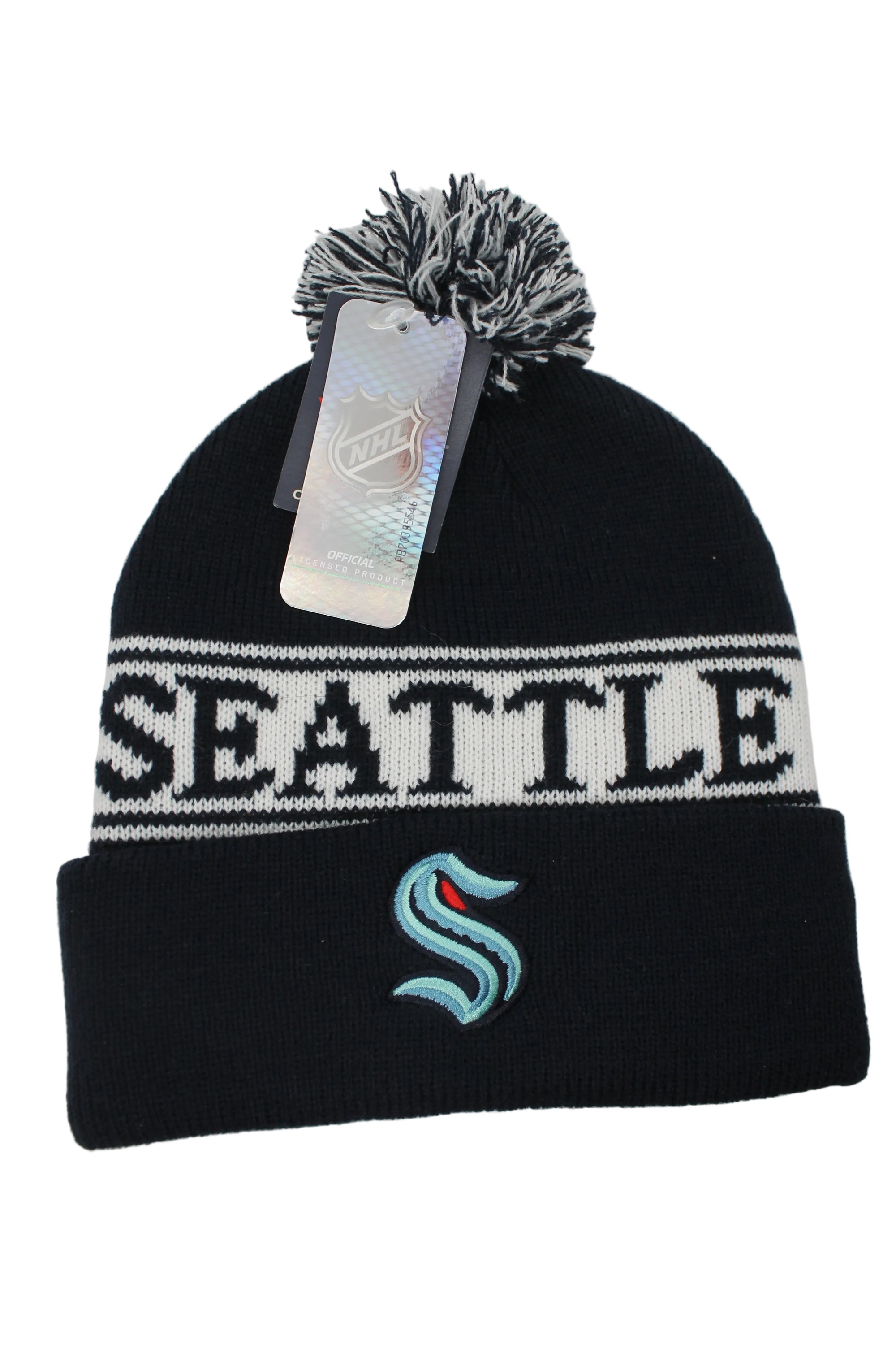 NHL Seattle Kraken Fanatics Cuffed Pom Beanie (Toque)
