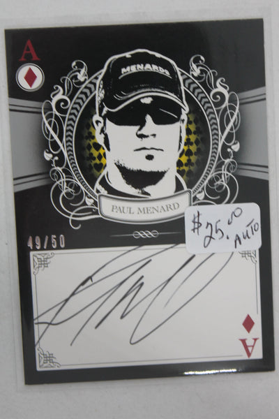 Paul Menard 2009 Wheels Main Event - Mark Autographs - Clubs #_PAME #49/50