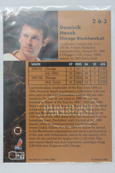 Dominik Hasek 1991-92 Parkhurst Rookie Card - Detroit Red Wings
