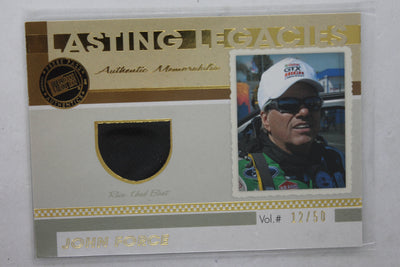 John Force 2011 Press Pass Authentics - Lasting Legacies - Raced Used Boot #12/50