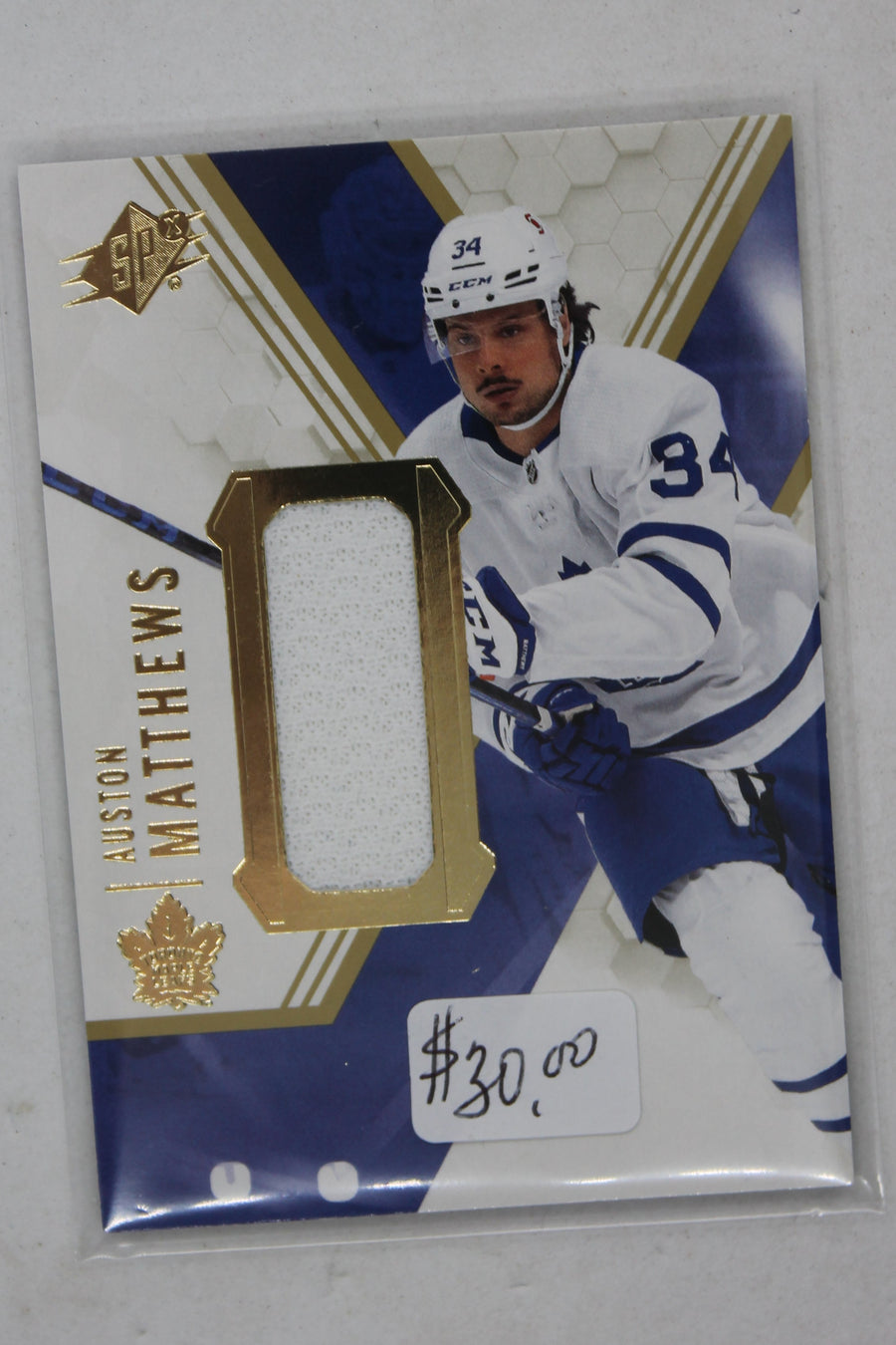 Auston Matthews 2021-22 SPX Jersey Card