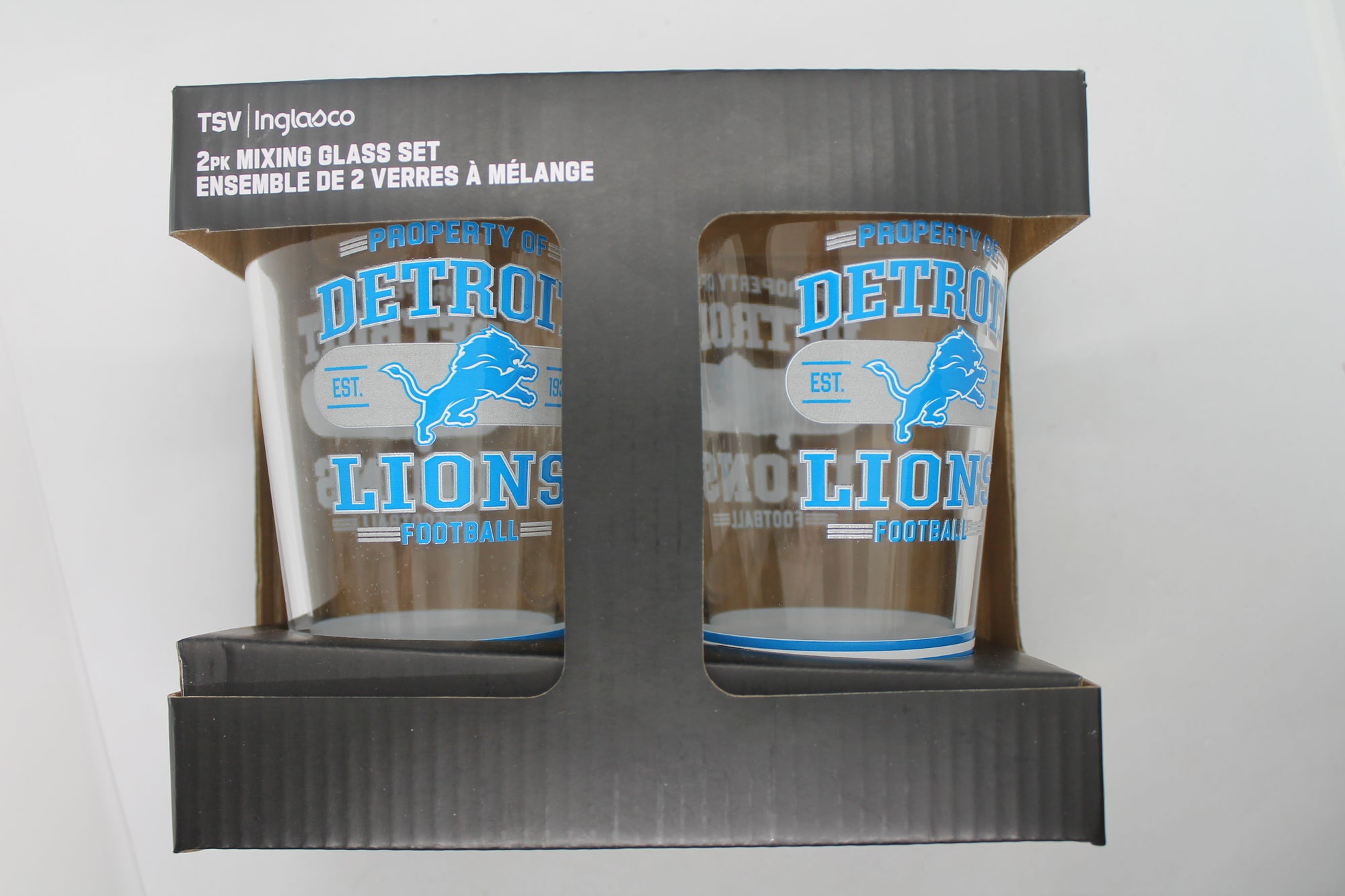 NFL Detroit Lions Property of 2 pack Mixing Glass Set
