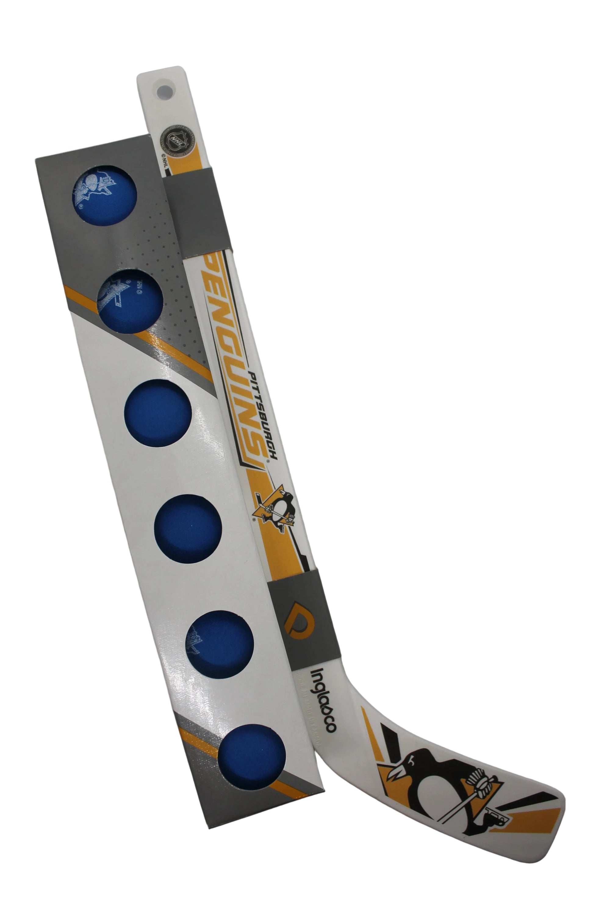 NHL Pittsburgh Penguins Plastic Mini Stick with 6 Foam Balls