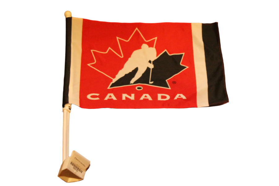 Team Canada Car Flag - Red, White & Black