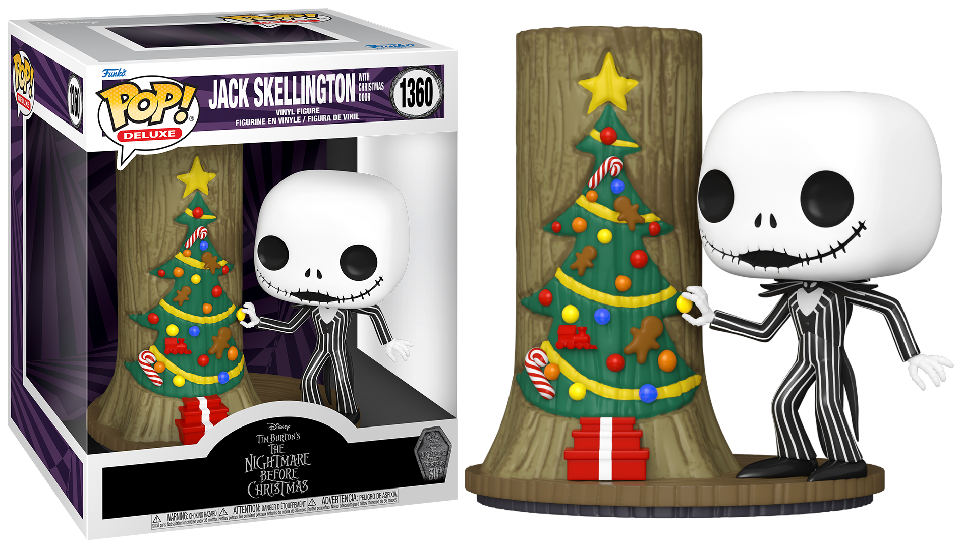 Funko POP Deluxe Jack Skellington with Christmas Door #1360-Disney Nightmare Before Christmas 30th