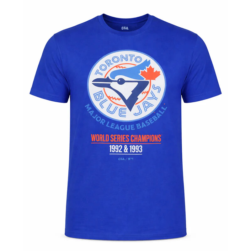 MLS - Men's Toronto Blue Jays 92 & 93 World Series Champions T-Shirt