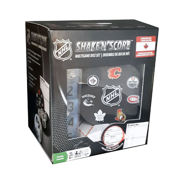 NHL Shake N' Score (Canadian Teams) Multigame Dice Set