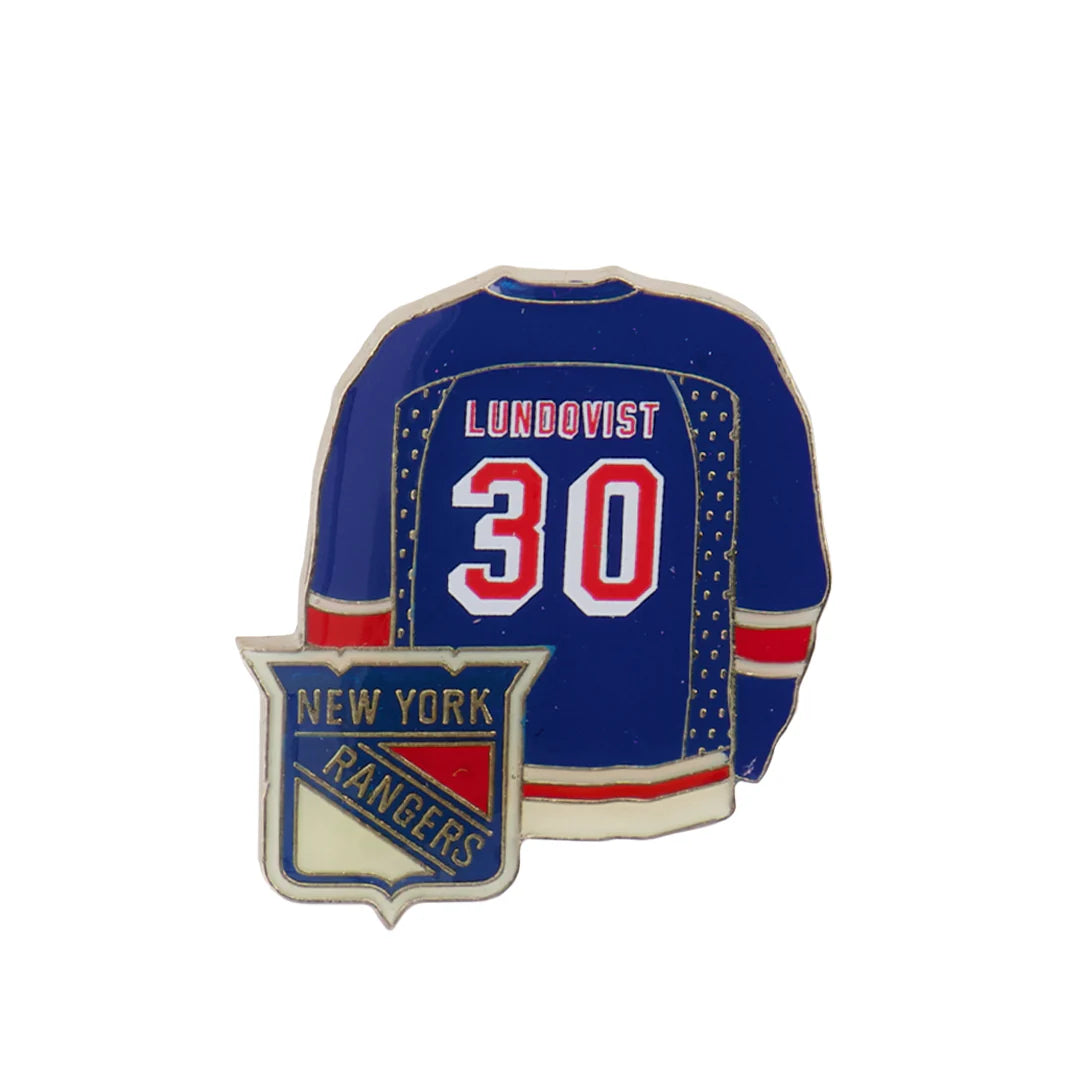 NHL New York Rangers Lundqvist Jersey Collector Pin