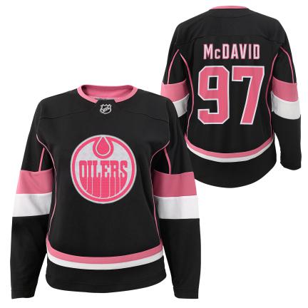 NHL Edmonton Oilers Toddler "McDavid" Fashion Jersey (pink/black)