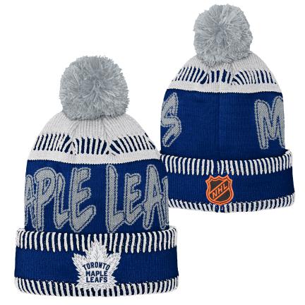 NHL Toronto Maple Leafs Kids Script Toque with Pom