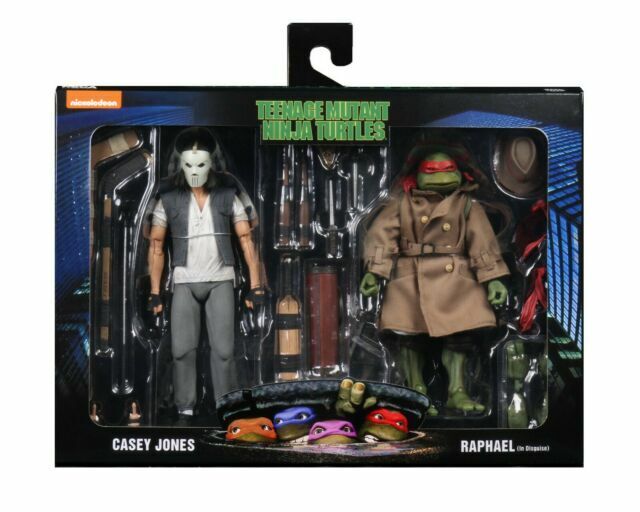NECA TMNT Teenage Mutant Ninja Turtles Casey Jones & Raphael (2-Pack) -Nickelodeon