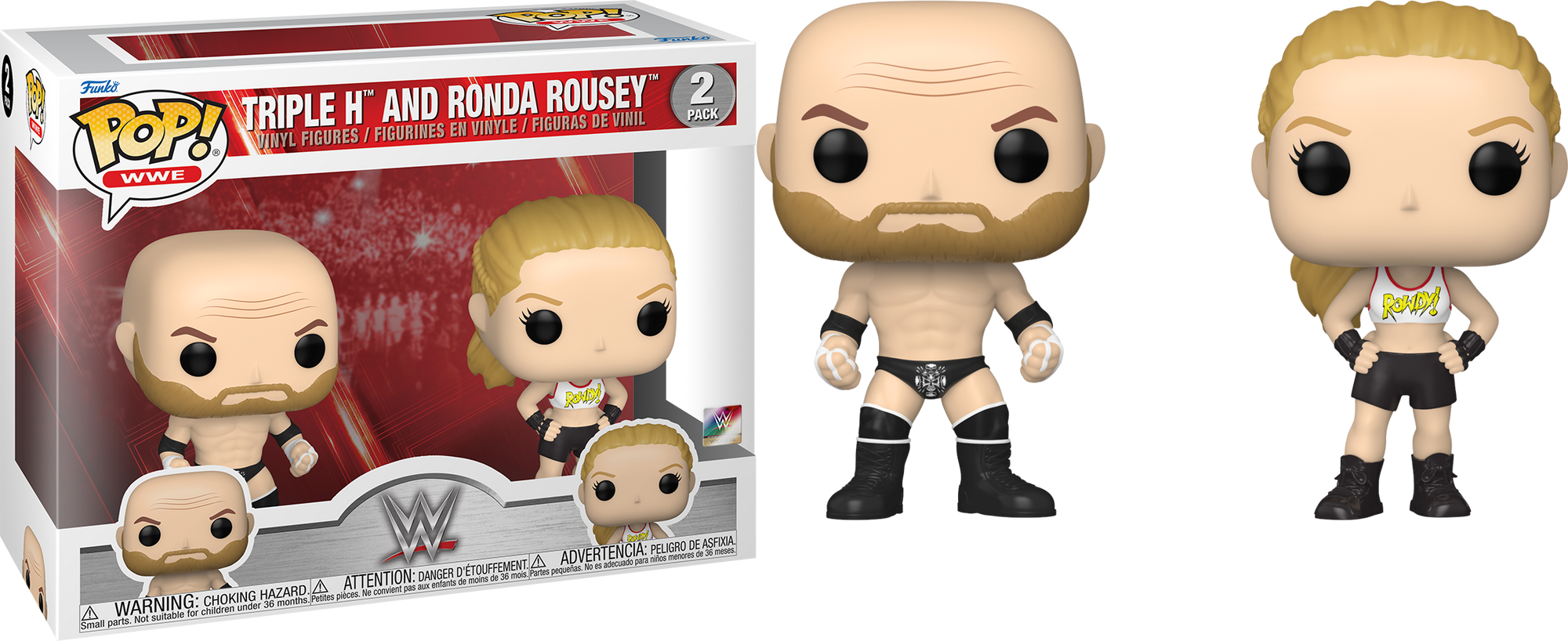 Funko POP WWE Triple H and Ronda Rousey 2pk WWE