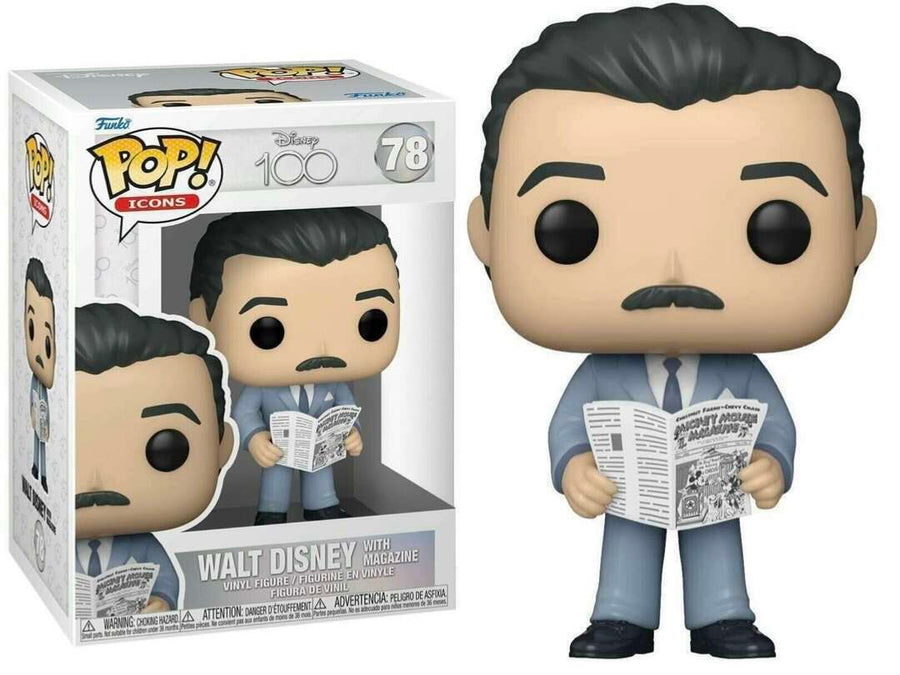 Funko POP Icon Walt Disney with Magazine #78 -Disney 100 Years