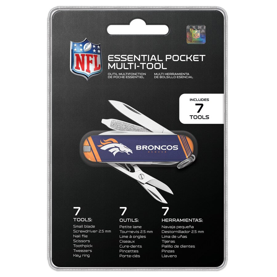 NFL Denver Broncos Essential Pocket Multi Tool (7 piece tool)