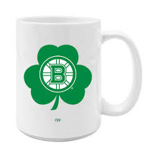 NHL Boston Bruins 11oz St. Patrick's Shamrock Ceramic Coffee Mug (price per mug)