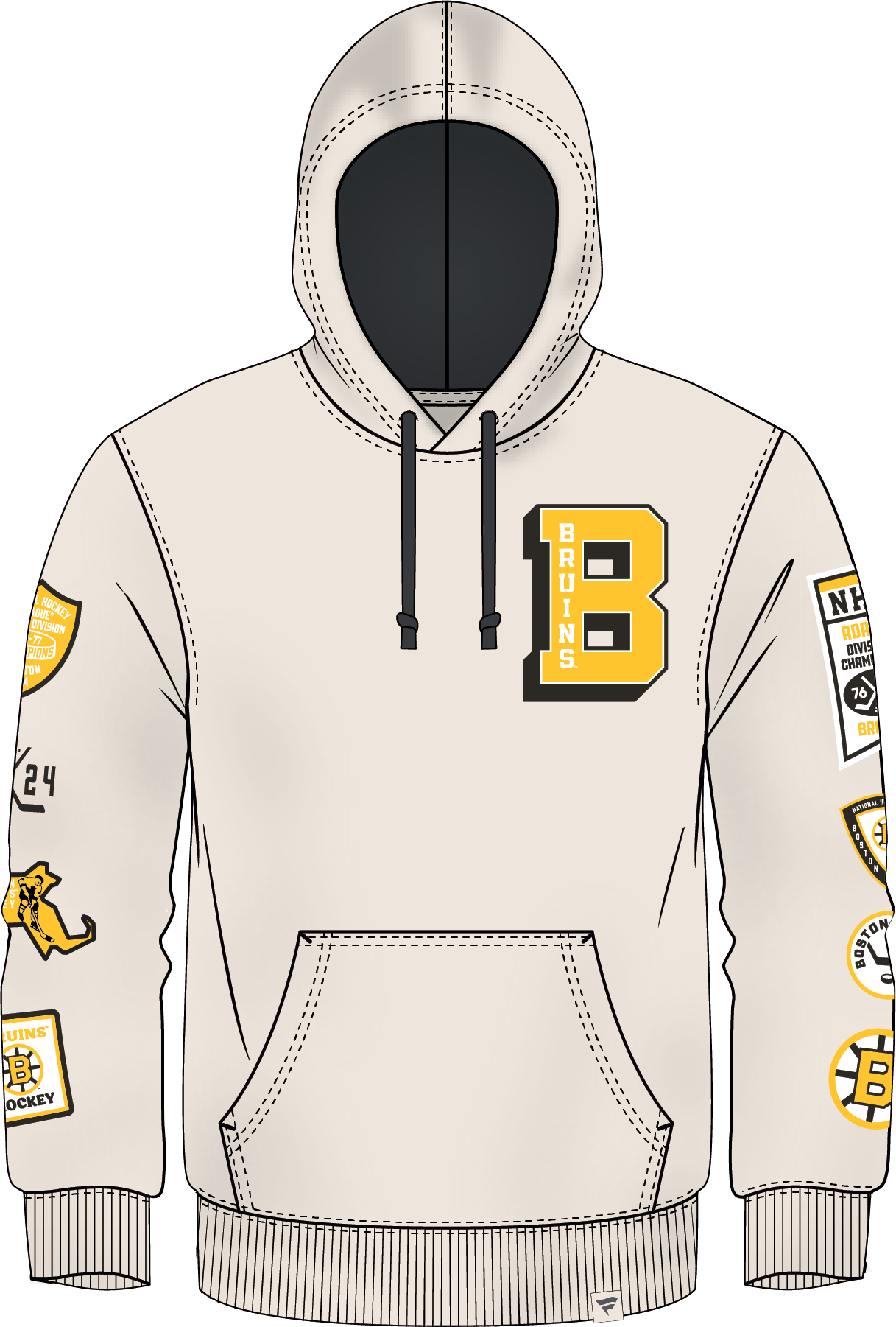 NHL Boston Bruins Fanatics Letterman Fleece Hoodie